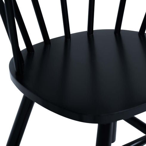Maison Madeleine -  5 Piece Dining Set Solid Rubber Wood Black